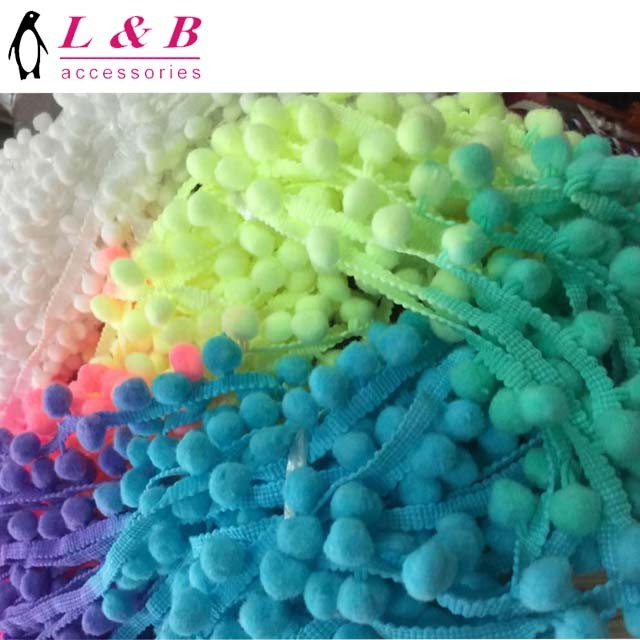 Multi Colors Ball Lace Decorative Tassel Design POM POM Trim